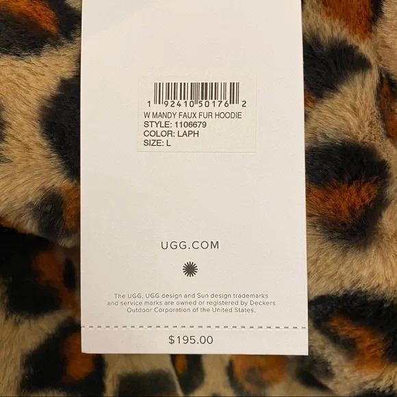 UGG Leopard Faux Fur Mandy Hoodie - Picture 13 of 16